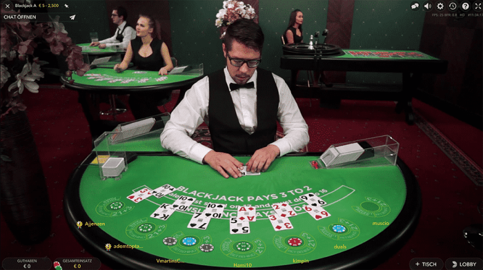 evolution gaming live blackjack