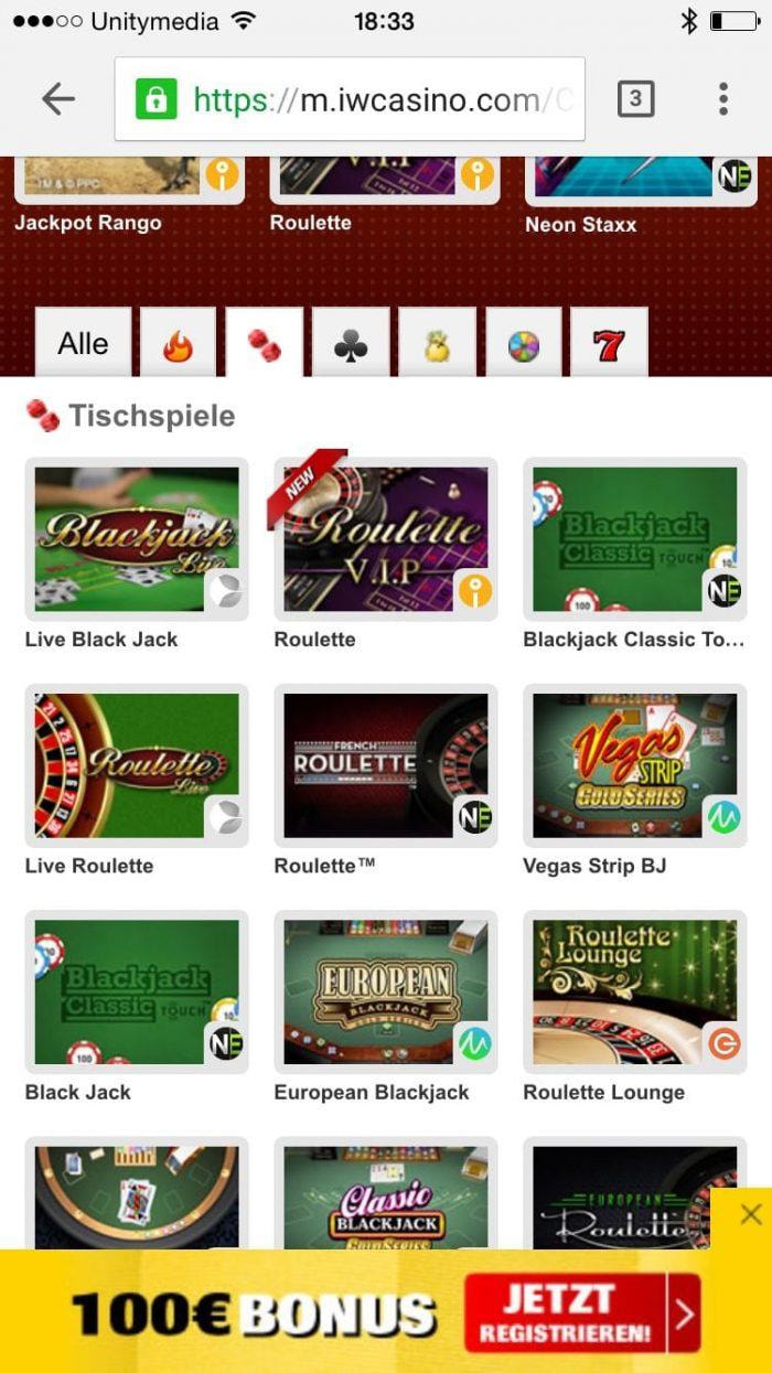 iwcasino mobile blackjack