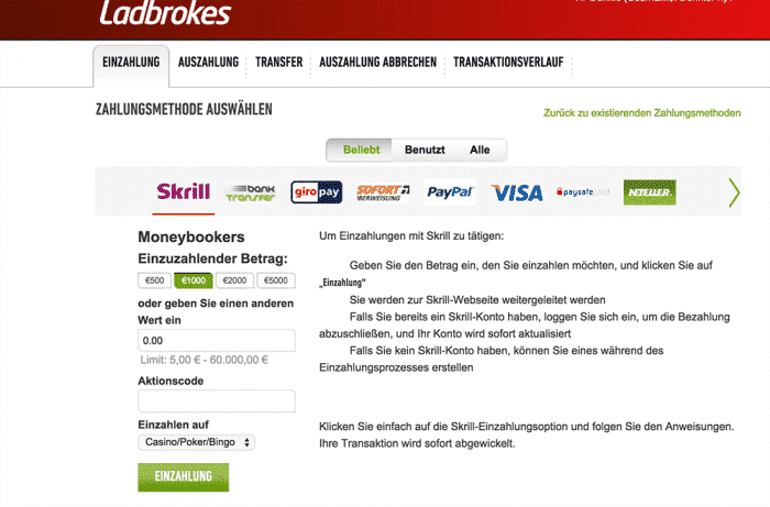 ladbrokes casino zahlungen